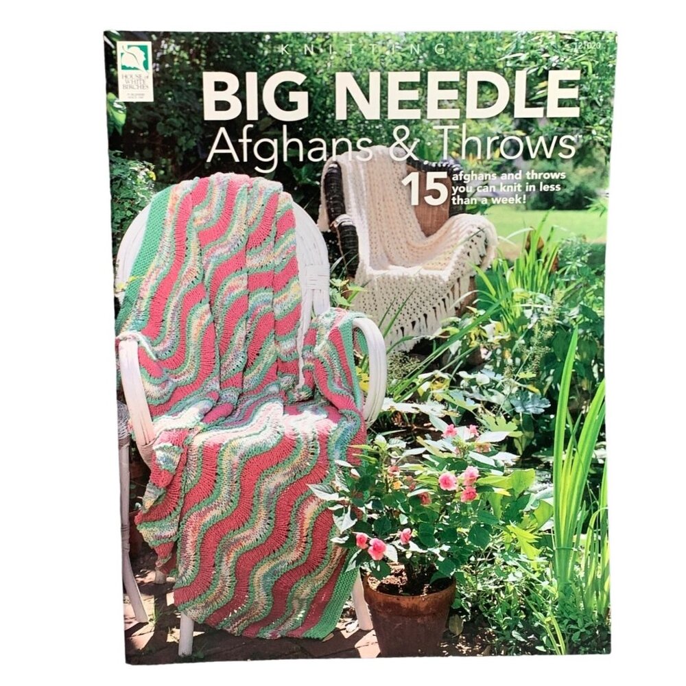 Big Needle Afghans & Throws Knitting Pattern Book